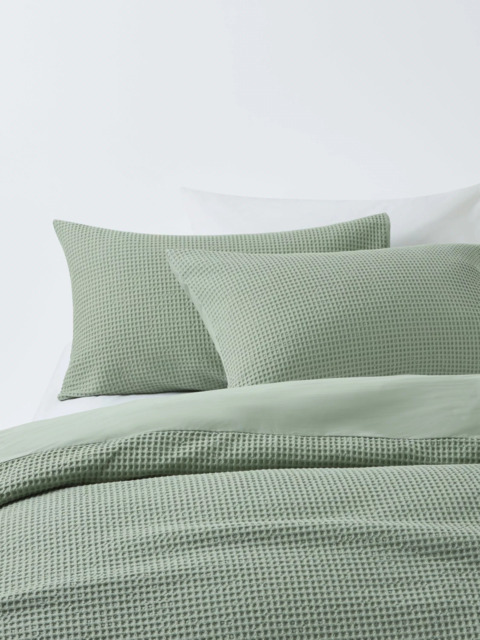 John Lewis Aurelia Pure Cotton Waffle Duvet Cover Set - image 1