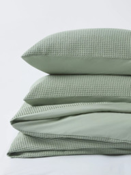 John Lewis Aurelia Pure Cotton Waffle Duvet Cover Set - thumbnail 5