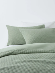 John Lewis Aurelia Pure Cotton Waffle Duvet Cover Set