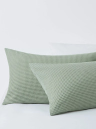 John Lewis Aurelia Pure Cotton Waffle Duvet Cover Set - thumbnail 3
