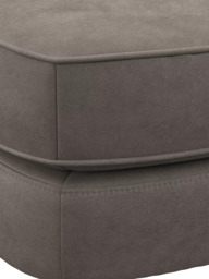 John Lewis Barbican Leather Footstool, Dark Leg - thumbnail 6