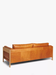 John Lewis Nest Grand 4 Seater Leather Sofa, Light Leg, Butterscotch Leather - thumbnail 5