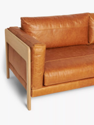 John Lewis Nest Grand 4 Seater Leather Sofa, Light Leg, Butterscotch Leather - thumbnail 6