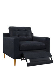 John Lewis Draper II Motion Leather Armchair, Light Leg