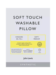 John Lewis Synthetic Soft Touch Washable King Pillow, Medium - thumbnail 6