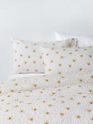 John Lewis Daisy Seersucker Cotton Blend Duvet Cover Set, Multi - thumbnail 1