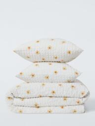 John Lewis Daisy Seersucker Cotton Blend Duvet Cover Set, Multi - thumbnail 5
