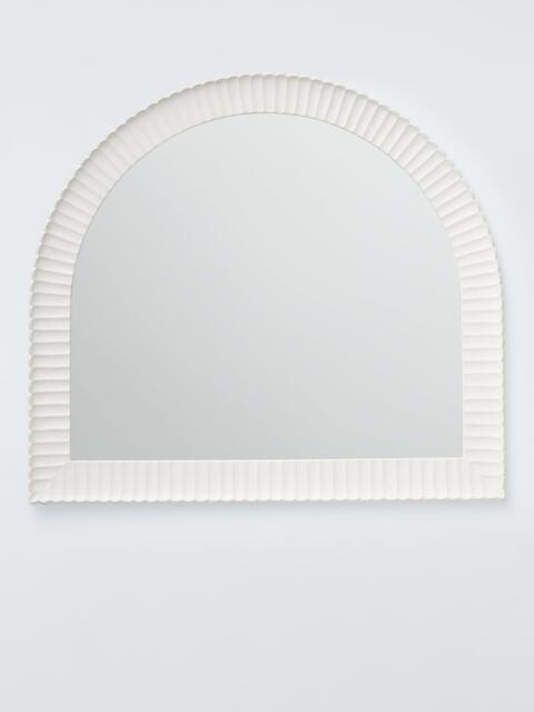 John Lewis Coastal Carved Frame Overmantel Wall Mirror, 95 x 105cm, White - image 1