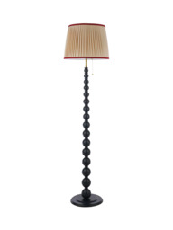 Joules Harewood Pleated Shade Bobbin Floor Lamp, Navy Blue - thumbnail 3