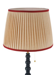 Joules Harewood Pleated Shade Bobbin Floor Lamp, Navy Blue - thumbnail 4