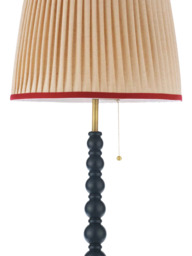 Joules Harewood Pleated Shade Bobbin Floor Lamp, Navy Blue - thumbnail 5