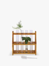 Fallen Fruits Large Pine Wood Test Tube Mini Plant Stand - thumbnail 2