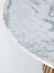John Lewis Stave Marble Top 4 Seater Round Dining Table, Natural - thumbnail 4