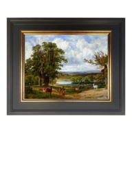 Brookpace Lascelles 'Scottish Landscape' Framed Canvas Print, 55 x 65cm, Green/Black