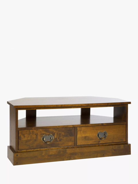 "Laura Ashley Garrat Corner TV Stand for TVs up to 50"", Dark Brown" - image 1