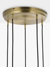 John Lewis Contour 5 Pendant Cluster Ceiling Light, Matt Antique Brass - thumbnail 5