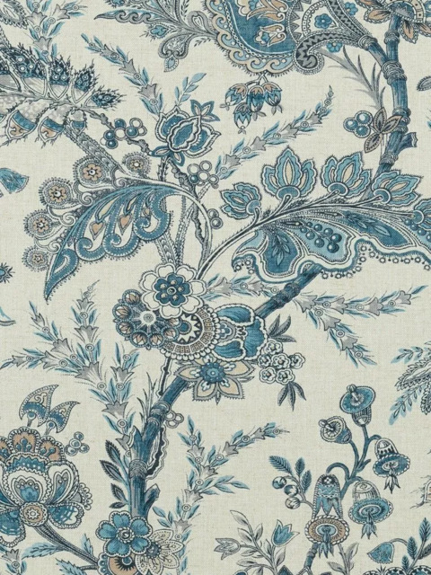 GP & J Baker Jewel Indienne Made to Measure Curtains or Roman Blind, Blue/Sand - image 1