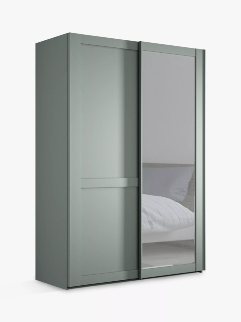 John Lewis Marlow 150cm Mirrored Sliding Door Wardrobe - image 1