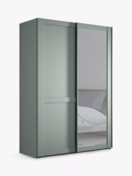 John Lewis Marlow 150cm Mirrored Sliding Door Wardrobe