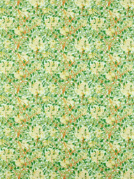 Morris & Co. Ben Pentreath Honeysuckle Made to Measure Curtains or Roman Blind, Sky/Burnt Orange - thumbnail 1
