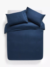 John Lewis Satin Stripe Pure Cotton Sateen Duvet Cover set, 400 Thread Count