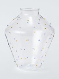 John Lewis Bobble Borosilicate Glass Vase, H28cm, Clear