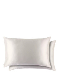 Slip® Pure Silk Queen Pillowcase Duo, White - thumbnail 2