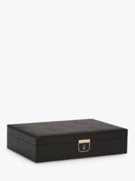 WOLF Palermo Leather Jewellery Box, Medium - thumbnail 2