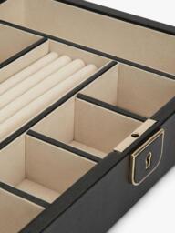 WOLF Palermo Leather Jewellery Box, Medium - thumbnail 4