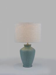 John Lewis Eldoris Ceramic Table Lamp, Blue