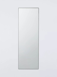 John Lewis Scandi Aluminium Full-Length Leaner Mirror, 180 x 60cm, Black