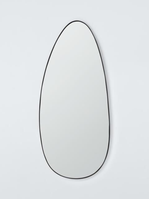 John Lewis Scandi Large Teardrop Metal Frame Wall Mirror, 120 x 55cm, Black - image 1