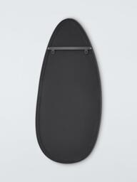 John Lewis Scandi Large Teardrop Metal Frame Wall Mirror, 120 x 55cm, Black - thumbnail 4