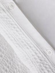 John Lewis Waffle Stripe Duvet Cover Set, White - thumbnail 2