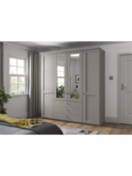 John Lewis Marlow 200cm Hinged Door Wardrobe with Mirrors & 3 Drawers - thumbnail 3
