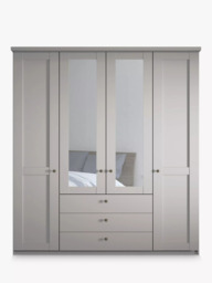 John Lewis Marlow 200cm Hinged Door Wardrobe with Mirrors & 3 Drawers - thumbnail 2