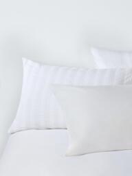 John Lewis Avon Waffle Stripe Duvet Cover Set, White - thumbnail 3