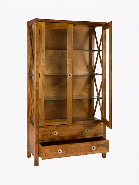Laura Ashley Balmoral 2 Door 2 Drawer Display Unit, Honey - image 1