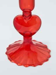 John Lewis Archive Glass Dinner Candle Holder, Red - thumbnail 2