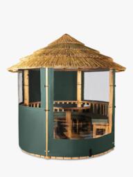 Breeze House Mara Signature Cape Reed Thatch Roof Circular Gazebo, FSC-Certified (Scandinavian Redwood) - thumbnail 4
