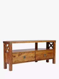 Laura Ashley Balmoral 2 Drawer Corner TV Unit, Honey - thumbnail 1