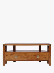 Laura Ashley Balmoral 2 Drawer Corner TV Unit, Honey - thumbnail 2