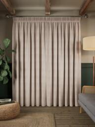 John Lewis Pure Cotton Herringbone Pair Lined Pencil Pleat Curtains - thumbnail 4