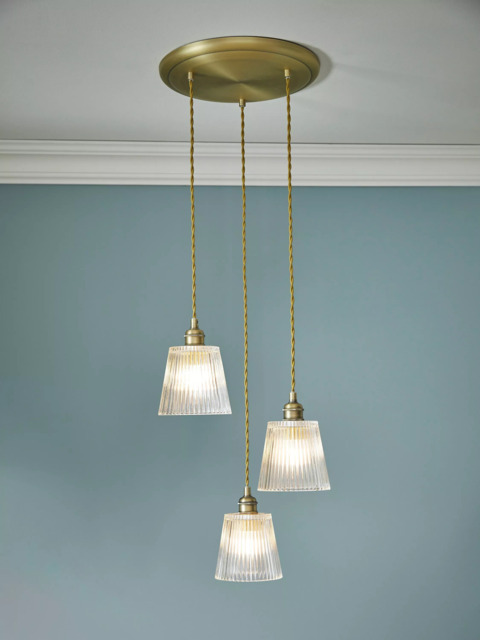 Laura Ashley Callaghan 3 Pendant Cluster Light, Antique Bronze - image 1