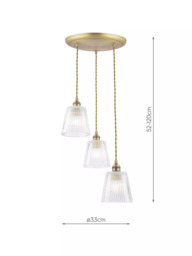 Laura Ashley Callaghan 3 Pendant Cluster Light, Antique Bronze - thumbnail 6