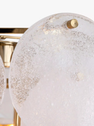 houseof Glass Disk Pendant Ceiling Light, White/Brass - thumbnail 2