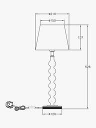John Lewis Bobbin Table Lamp - thumbnail 6