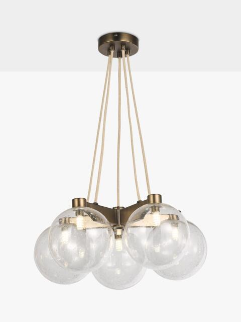 John Lewis Modern Lux Bubble 5 Pendant Ceiling Light, Satin Bronze - image 1