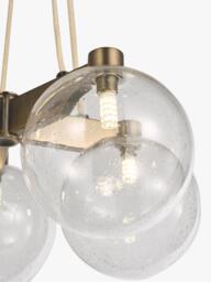 John Lewis Modern Lux Bubble 5 Pendant Ceiling Light, Satin Bronze - thumbnail 4
