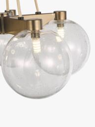 John Lewis Modern Lux Bubble 5 Pendant Ceiling Light, Satin Bronze - thumbnail 5